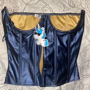 IHEARTRAVES Cropped corset top